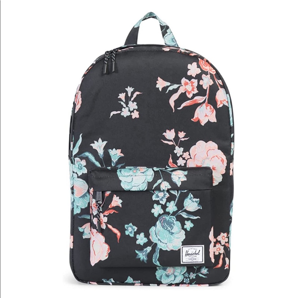 Black Floral Herschel full size Backback